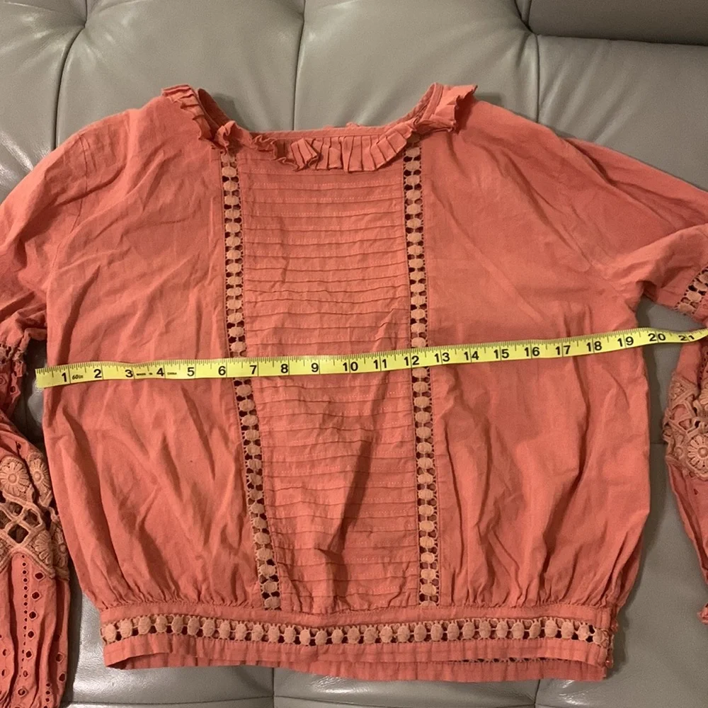 Topshop Pink Puff Sleeve Shirt